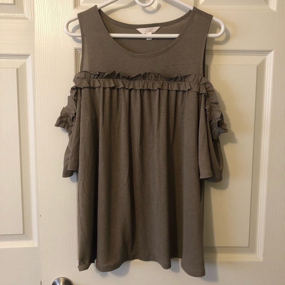 LC Lauren Conrad cold shoulder blouse XL